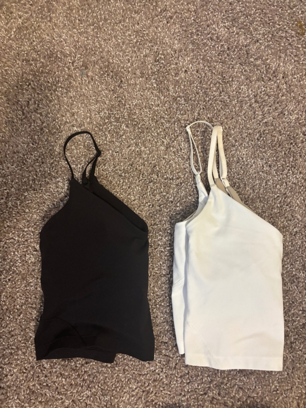SET! Lulu Lemon Cami Tank Top Black + White (Discontinued) Size 4